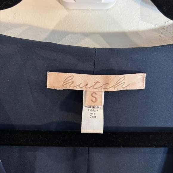 HUTCH Sz S Wrap Dress with Tie Bow Patterned High Low Ruffle Sleeves Lined Flowy - Picture 4 of 10